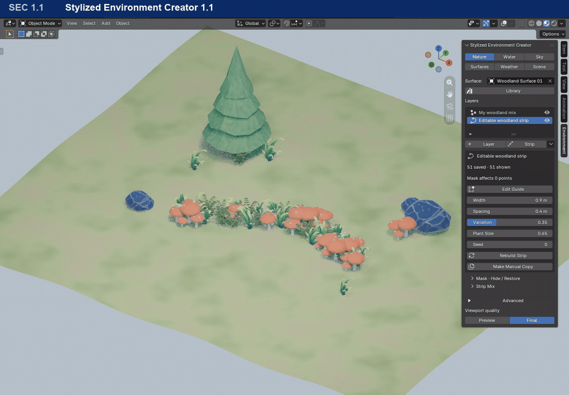 Keep the guide editable - actual Blender 1.1 interface
